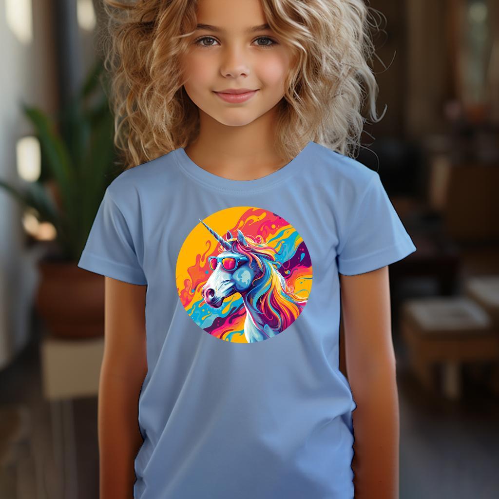 Camiseta Majica sa štampanim printom Cam 605, Dečija, Cijan