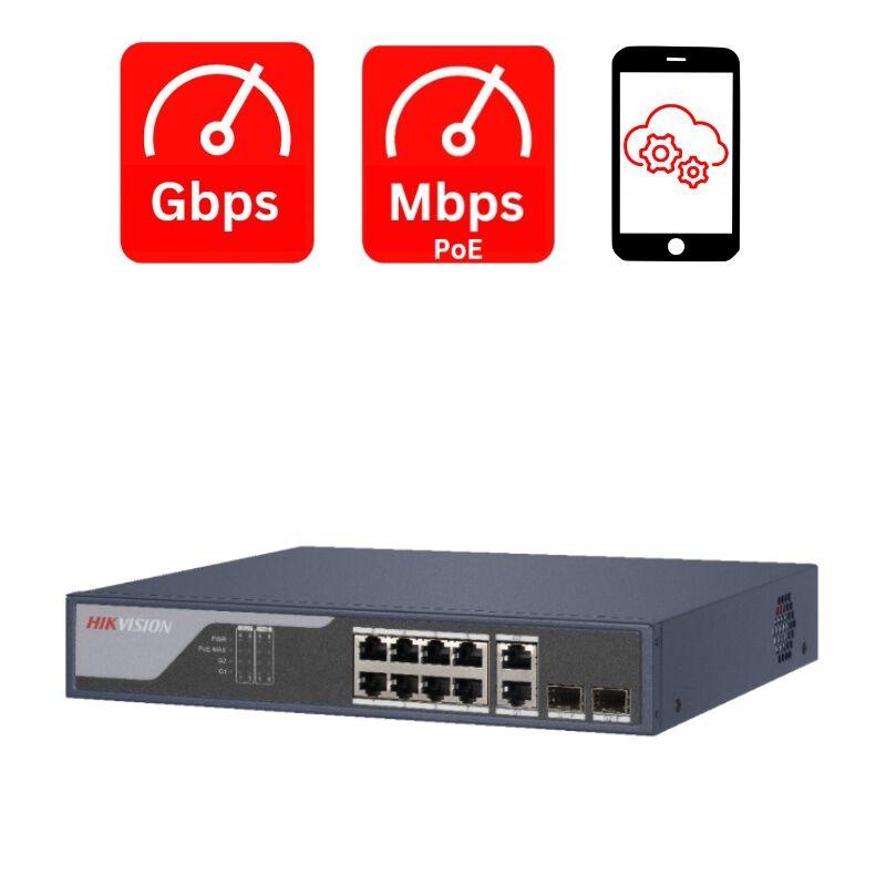Hikvision PoE Smart Switch DS-3E1310P-SI, 10 portova