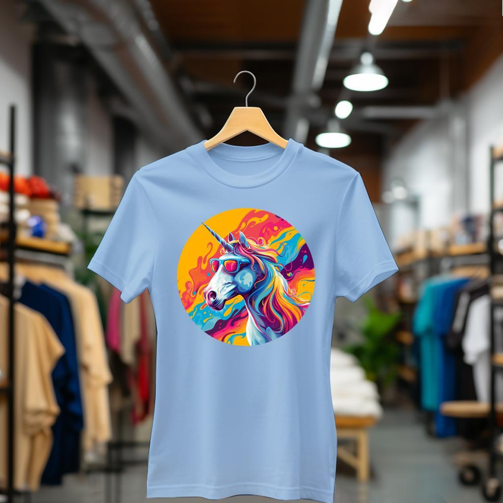 Camiseta Majica sa štampanim printom Cam 605, Ženska, Cijan