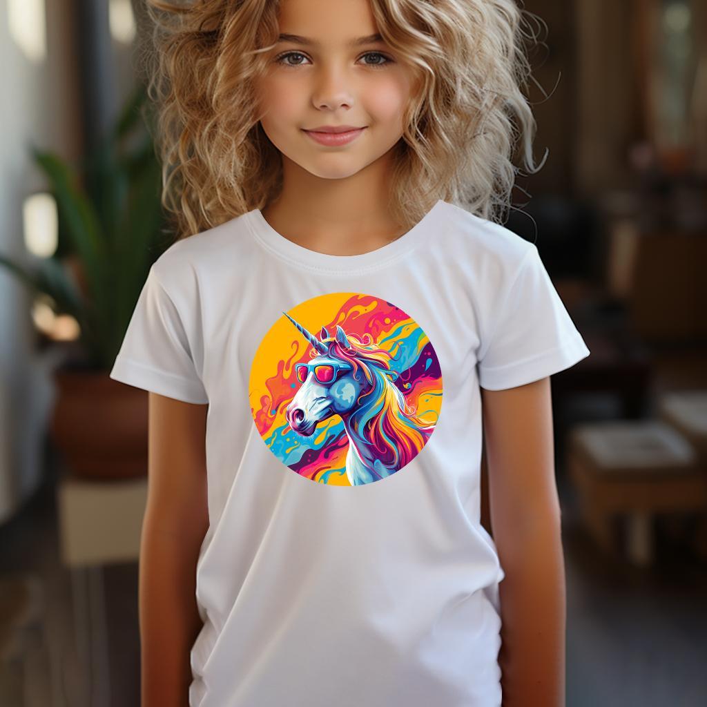 Camiseta Majica sa štampanim printom Cam 605, Dečija, Bela