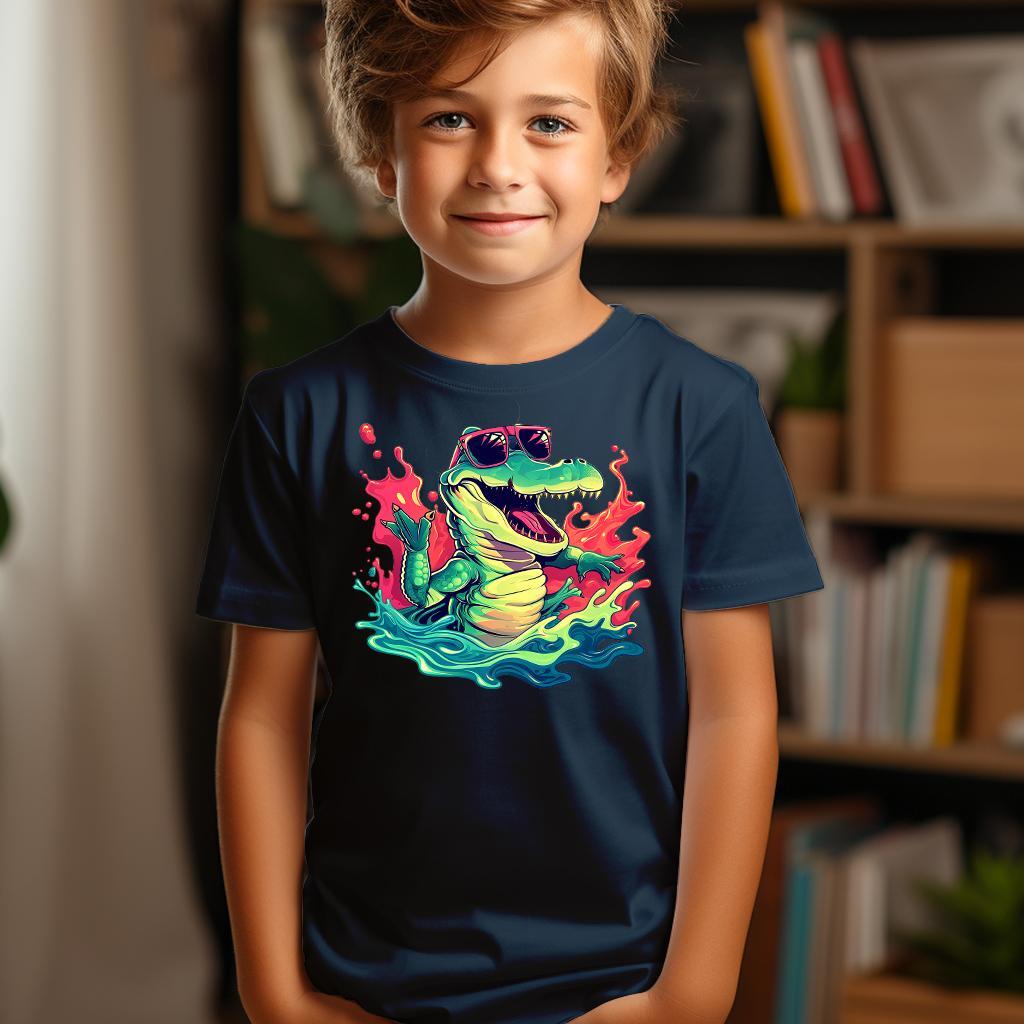 Camiseta Majica sa štampanim printom Cam 595, Dečija, Tamnoplava