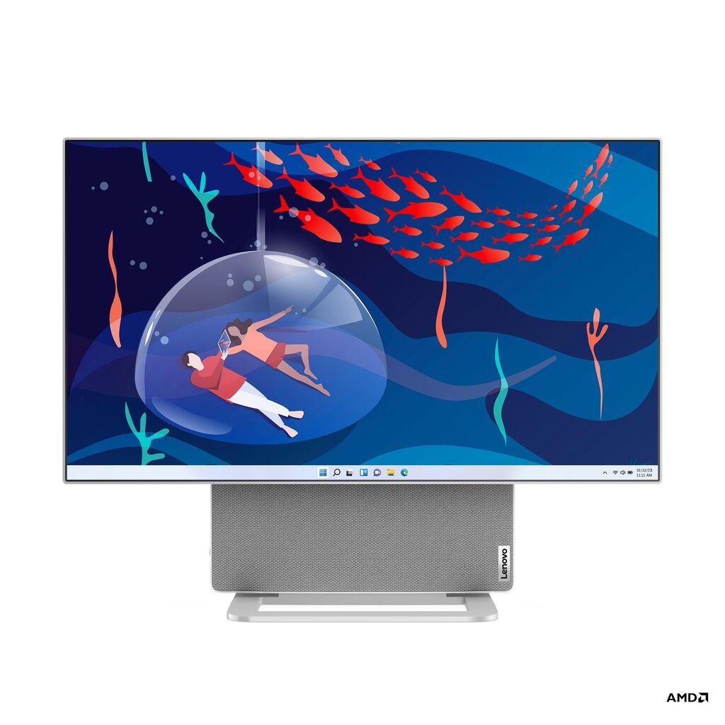 Lenovo All in one računar AIO Yoga 7 27APH8 (F0HK004FRI), 27" QHD, Ryzen 7-8845HS, 32GB, 1TBSSD, RTX4050-6GB, DOS, Sivi