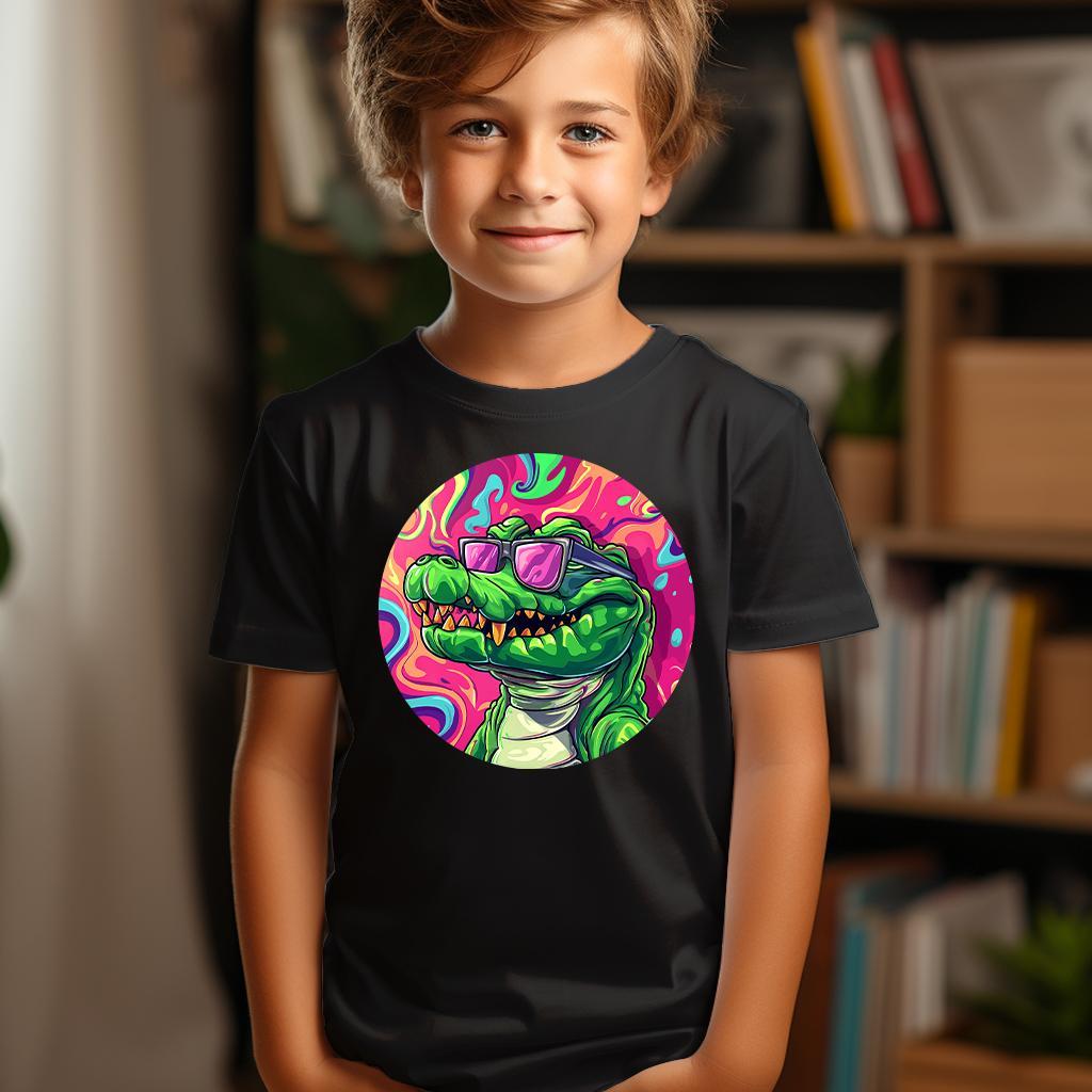 Camiseta Majica sa štampanim printom Cam 597, Dečija, Crna