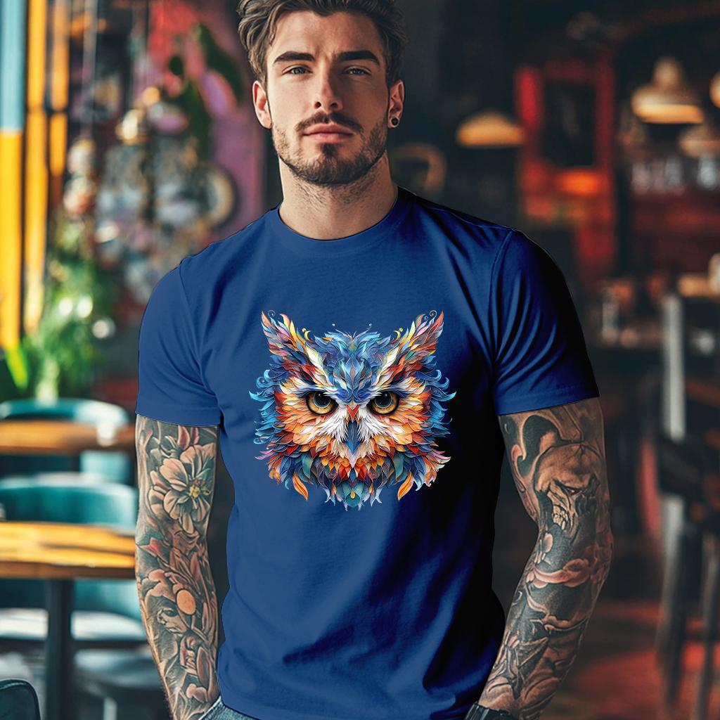 Camiseta Majica sa štampanim printom Cam 637, Muška, Borovnica