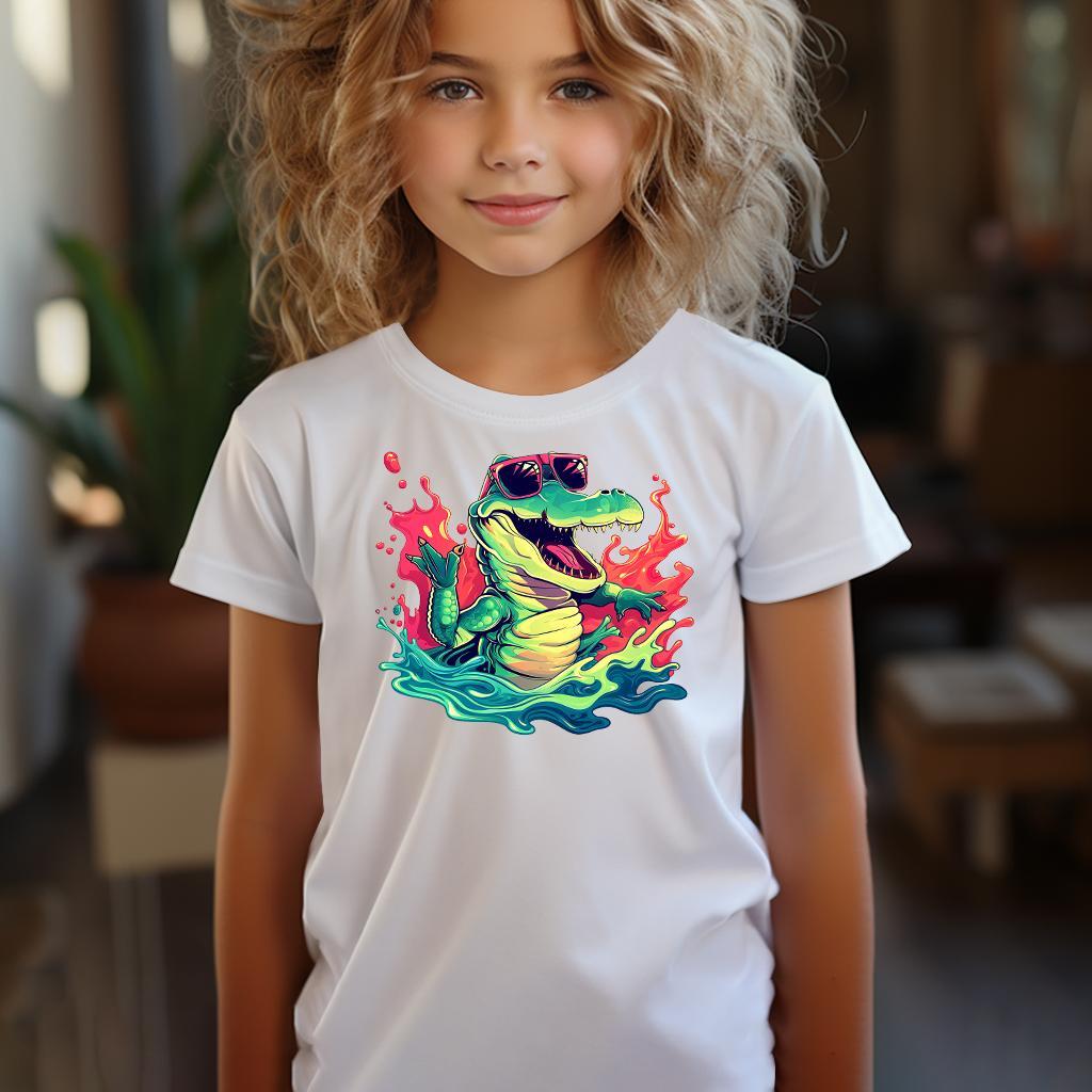 Camiseta Majica sa štampanim printom Cam 595, Dečija, Bela