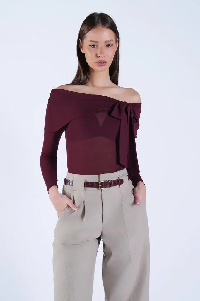 Trend Alacati Stili Ženska bluza Alc-X15152, Bordo