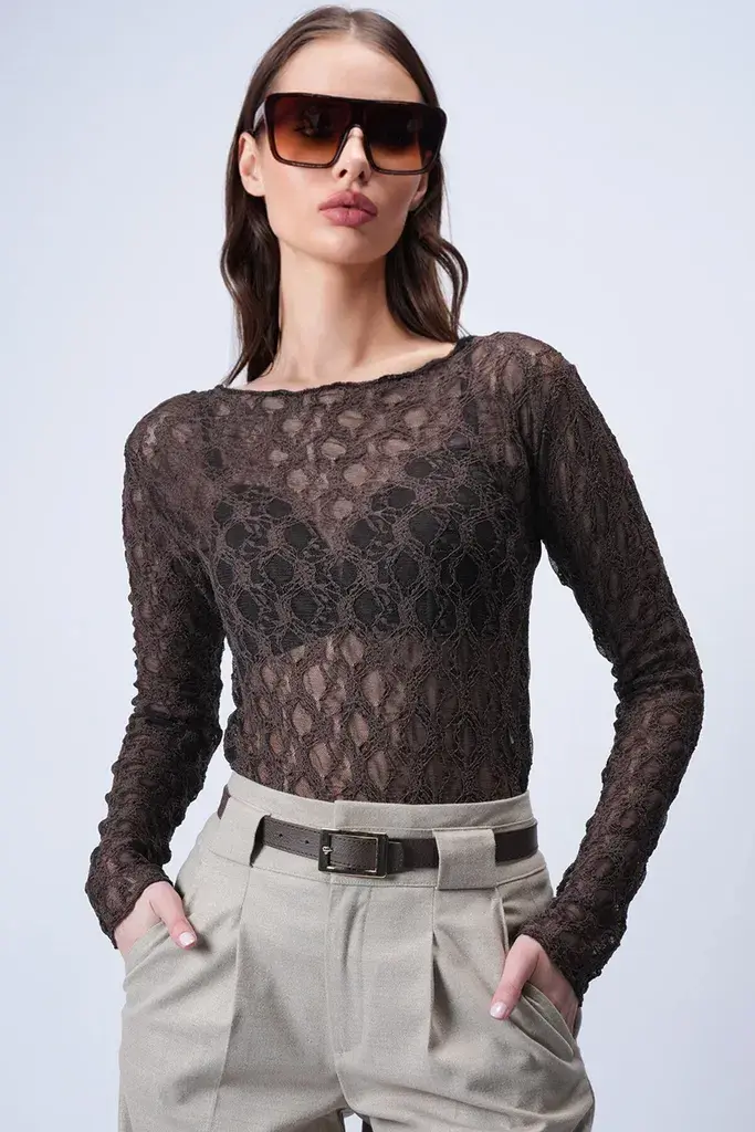 Trend Alacati Stili Ženska bluza Alc-X15043, Braon