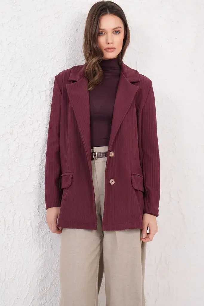 Trend Alacati Stili Ženska jakna Alc-X14776, Bordo