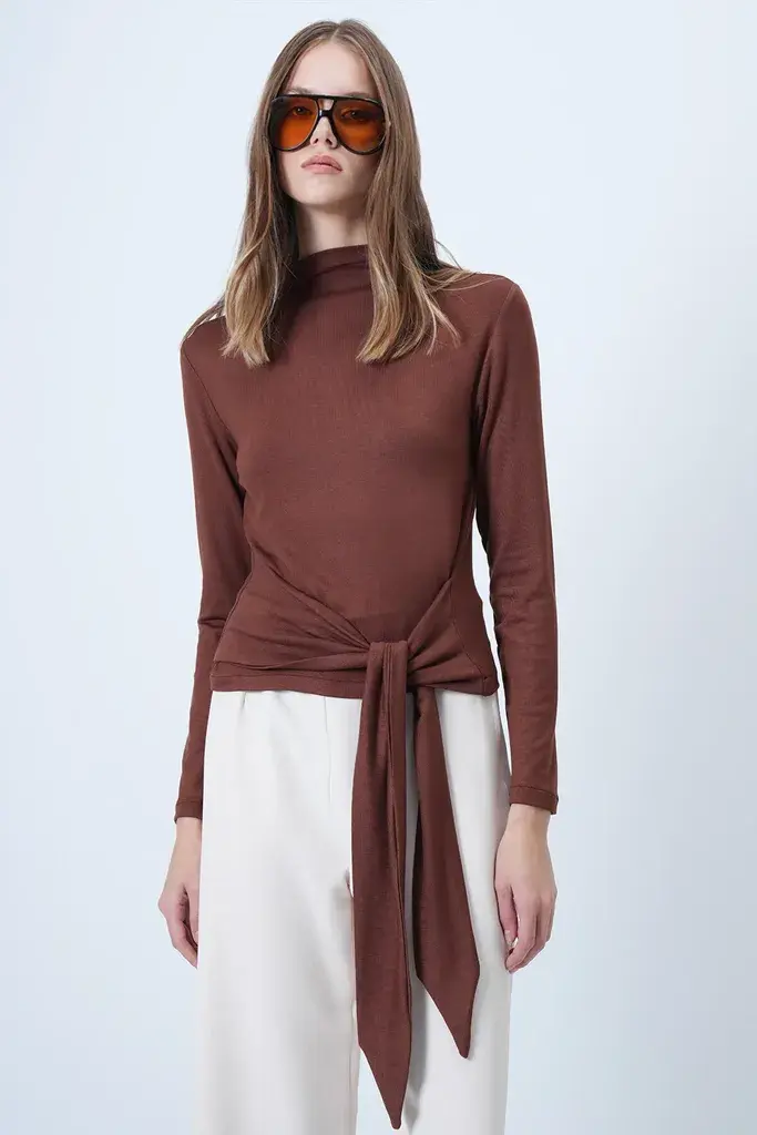Trend Alacati Stili Ženska bluza Alc-X14652, Braon