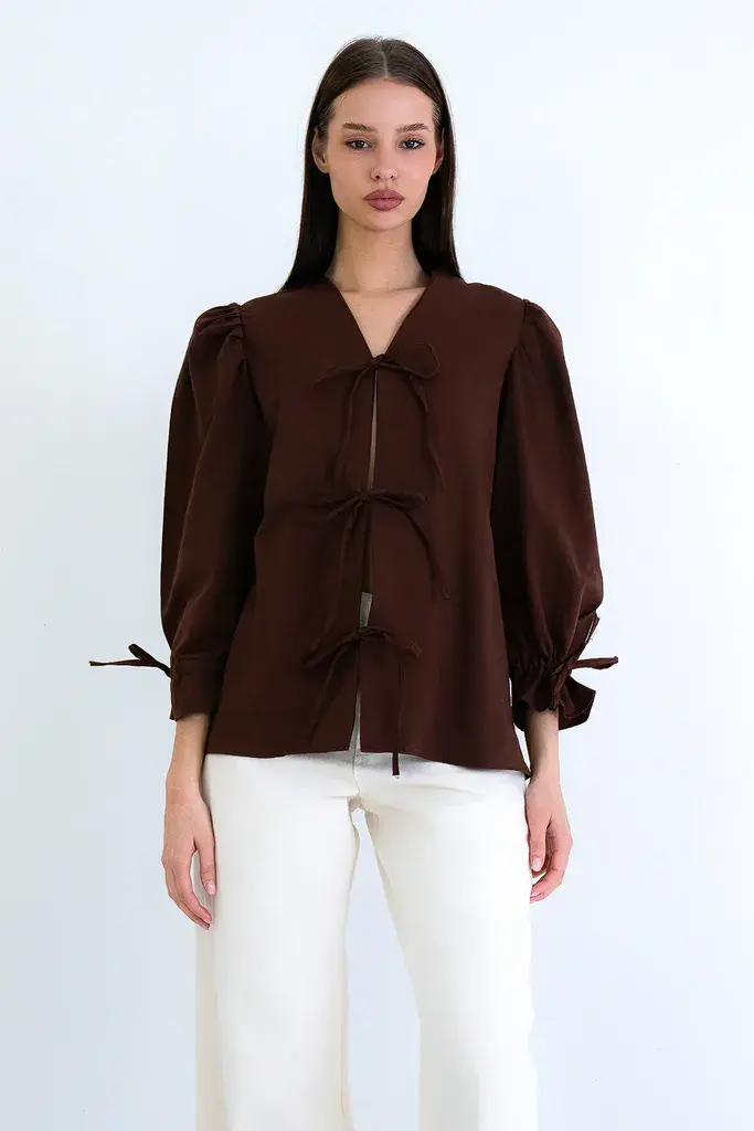Trend Alacati Stili Ženska bluza Alc-X15169, Braon