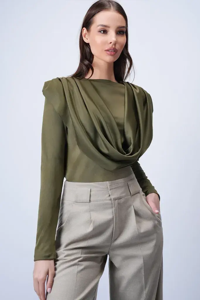 Trend Alacati Stili Ženska bluza Alc-X15063, Kaki