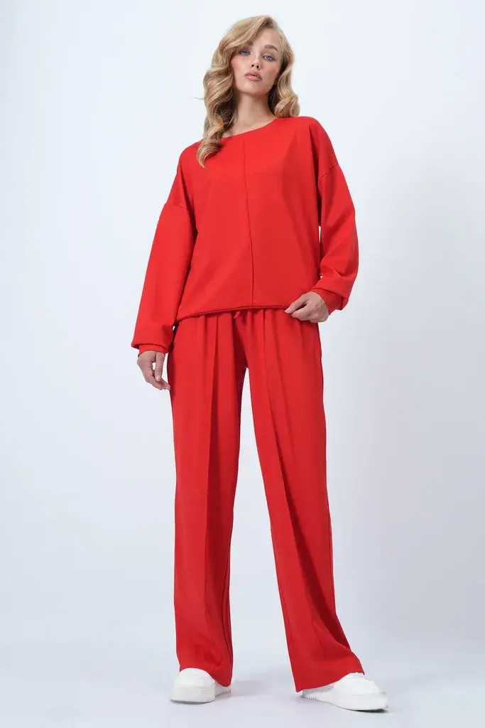 Trend Alacati Stili Ženski komplet Alc-X14543, Crveni