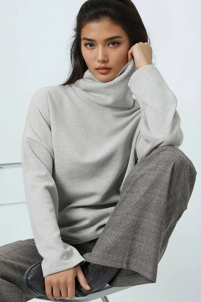 Trend Alacati Stili Ženska bluza Alc-X14708, Svetlosiva
