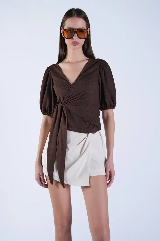 Trend Alacati Stili Ženska bluza Alc-X15130, Braon