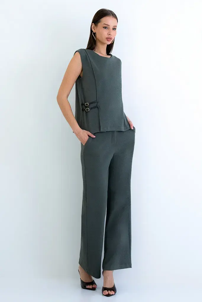 Trend Alacati Stili Ženski komplet Alc-X14444, Kaki