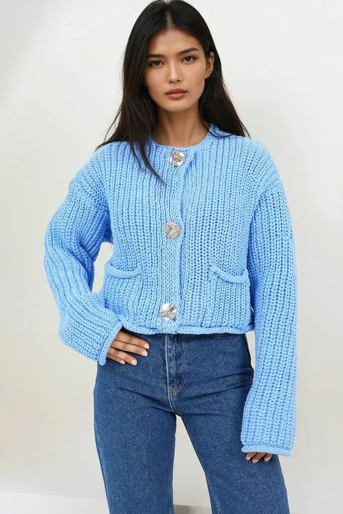 Trend Alacati Stili Ženski kardigan Alc-X14845, Plavi