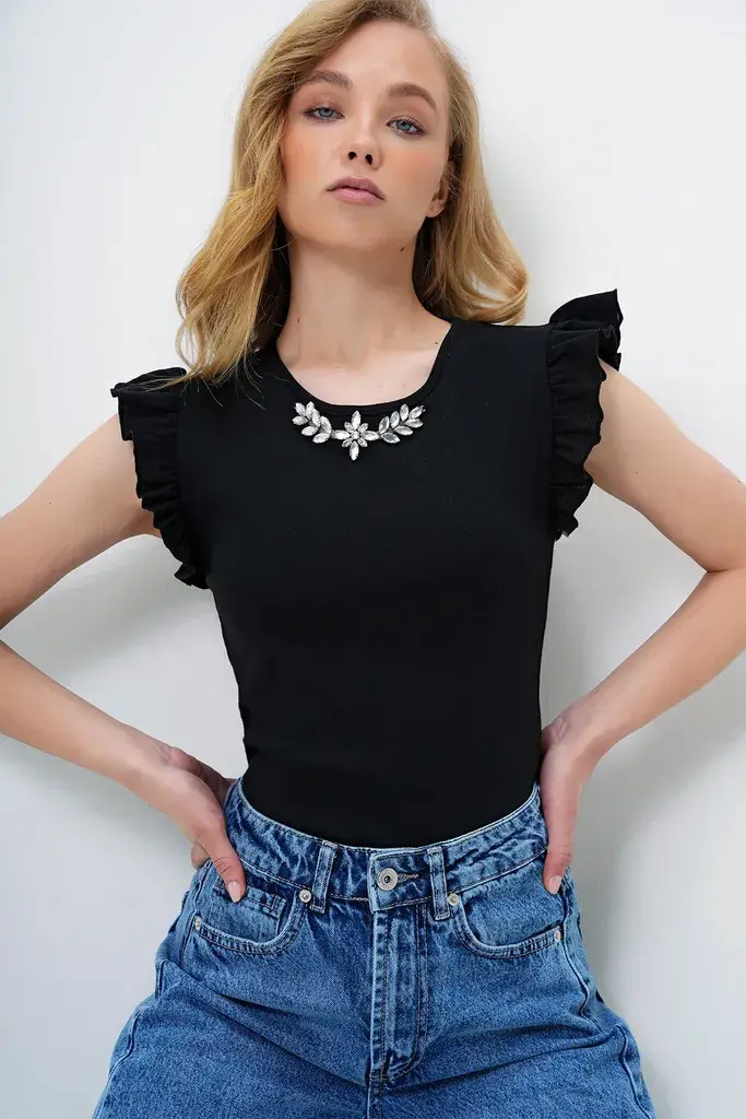 Trend Alacati Stili Ženska bluza Alc-X5978, Crna