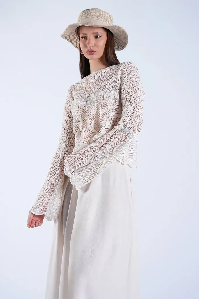 Trend Alacati Stili Ženska bluza Alc-X15117, Bež