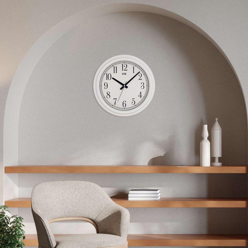 Wallity Zidni sat Beta, 38x38 cm, Beli