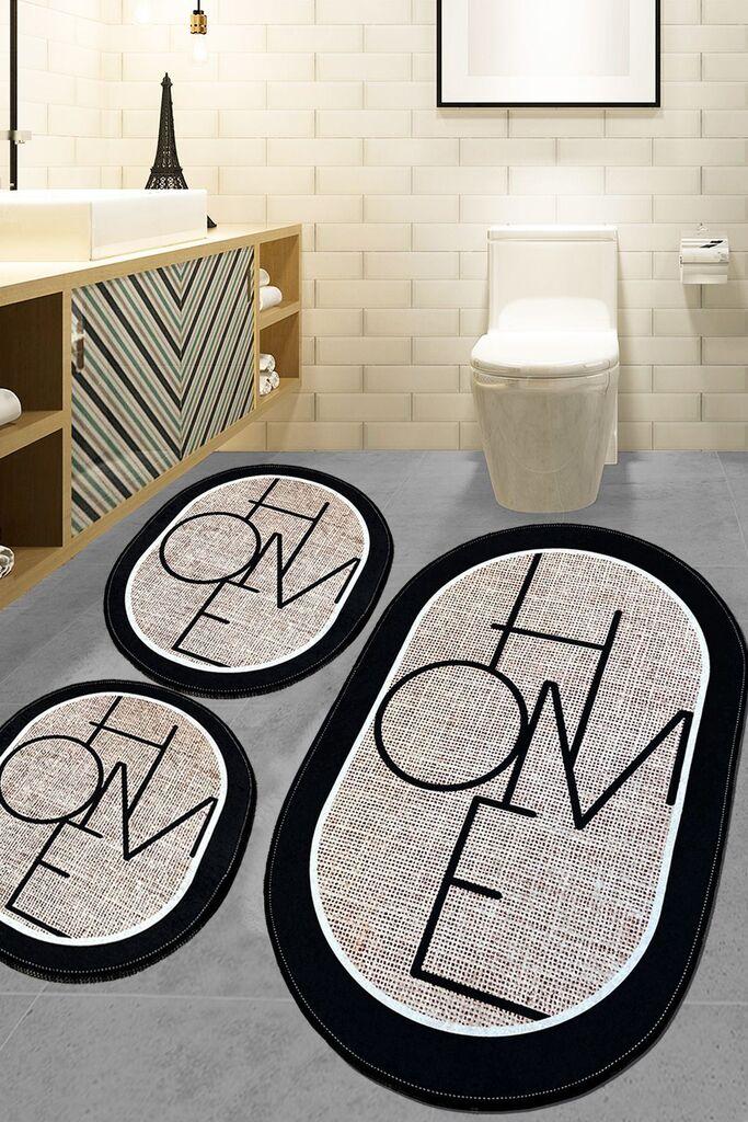 L'essentiel Maison Set prostirki za kupatilo Mohe, 3 Komada, Šarena