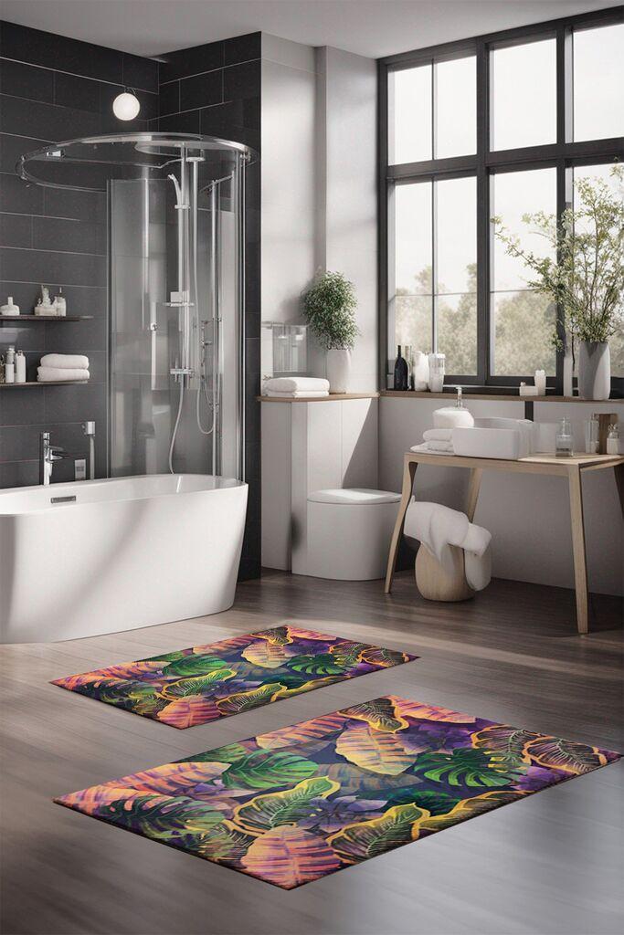 L'essentiel Maison Set prostirki za kupatilo CT-5330, 2 Komada, Ljubičasta