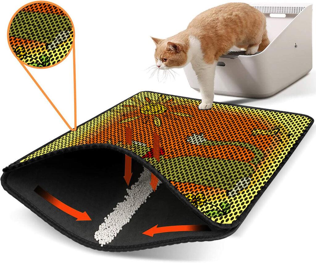 Aberto Design Prostorika za toalet za mačke Nrszn0183, 45 x 60 cm, Žuta