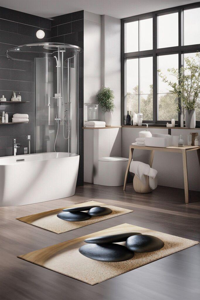 L'essentiel Maison Set prostirki za kupatilo CT-5174, 2 Komada, Šarena