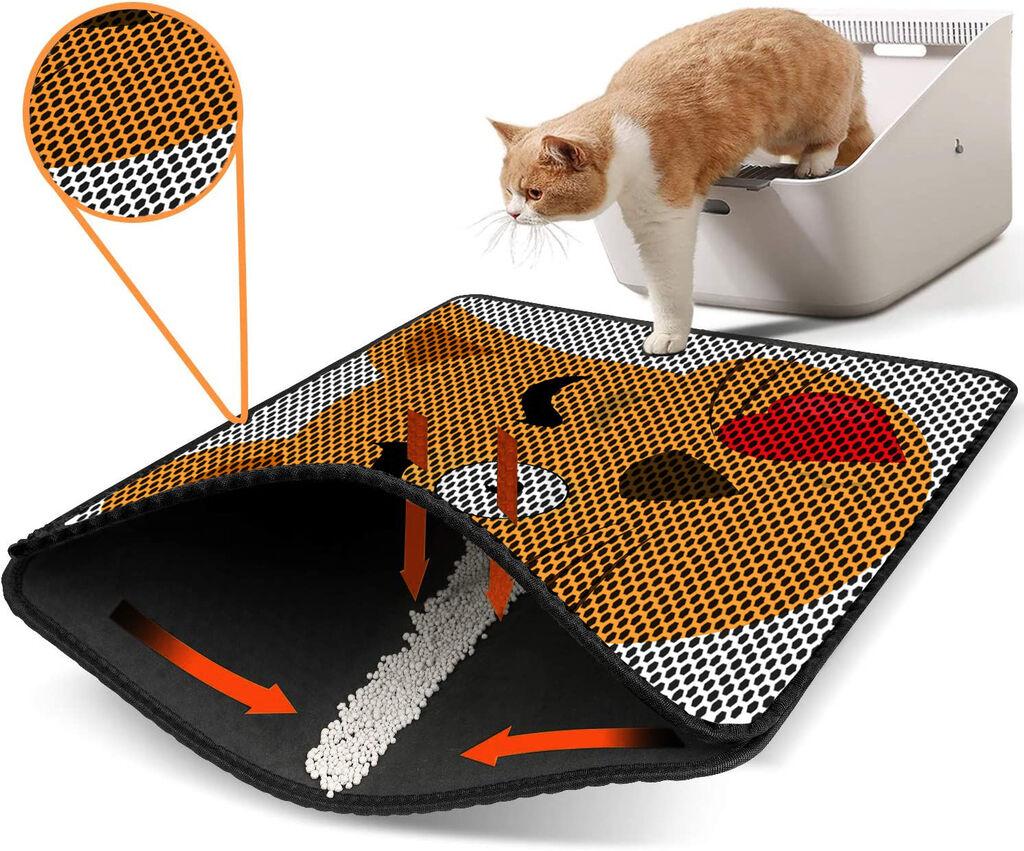 Aberto Design Prostorika za toalet za mačke Nrszn0226, 45 x 60 cm, Narandžasta