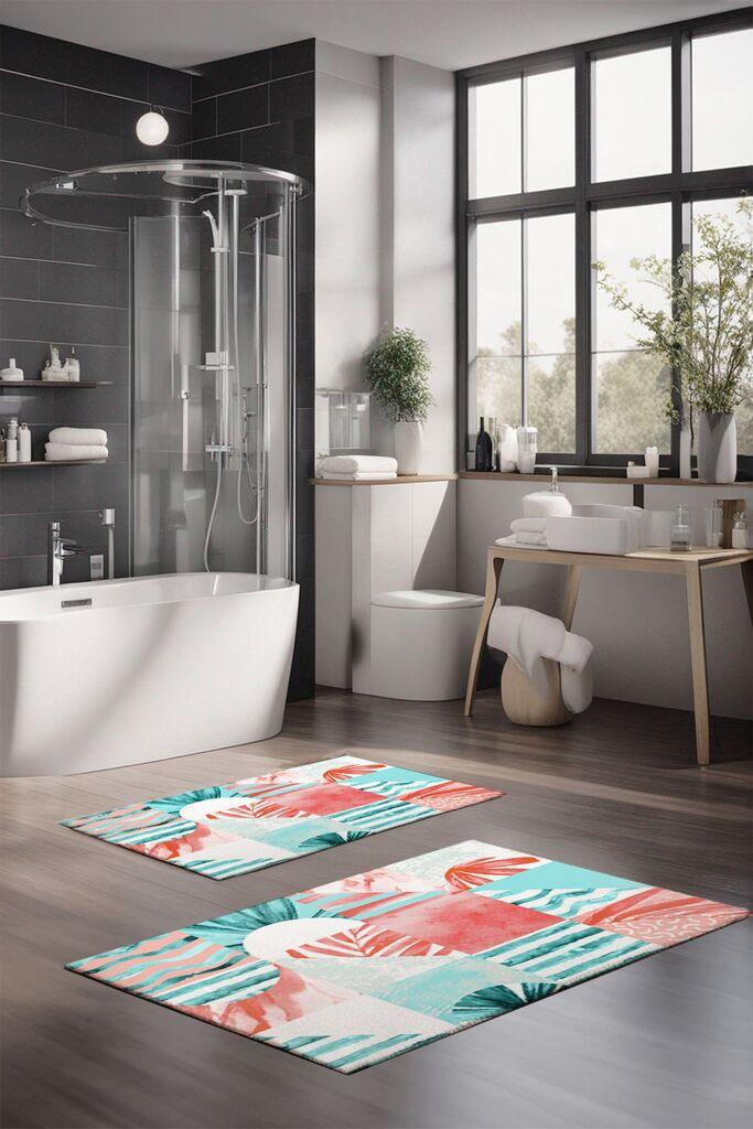 L'essentiel Maison Set prostirki za kupatilo CT-5276, 2 Komada, Šarena