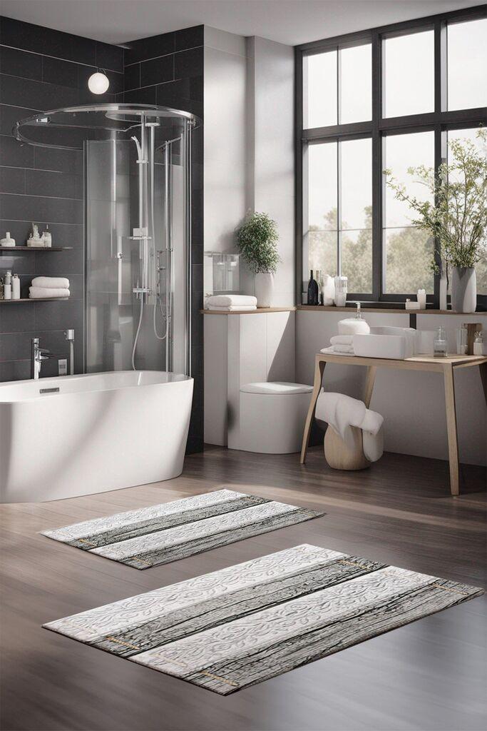 L'essentiel Maison Set prostirki za kupatilo CT-5232, 2 Komada, Svetlosiva