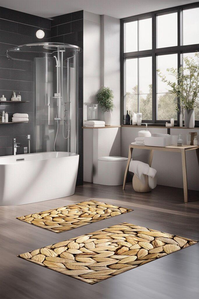 L'essentiel Maison Set prostirki za kupatilo CT-5263, 2 Komada, Bež