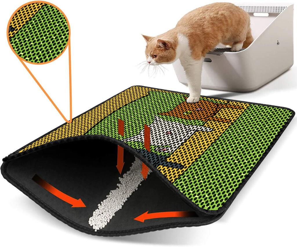 Aberto Design Prostorika za toalet za mačke Nrszn0231, 45 x 60 cm, Zelena