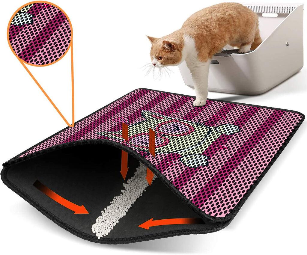 Aberto Design Prostorika za toalet za mačke Nrszn0002, 45 x 60 cm, Roze