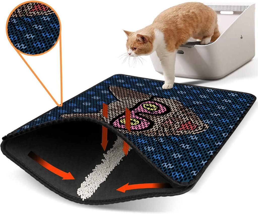 Aberto Design Prostorika za toalet za mačke Nrszn0188, 45 x 60 cm, Tamnoplava