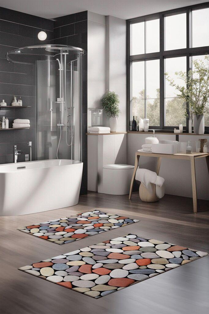 L'essentiel Maison Set prostirki za kupatilo CT-5199, 2 Komada, Šarena