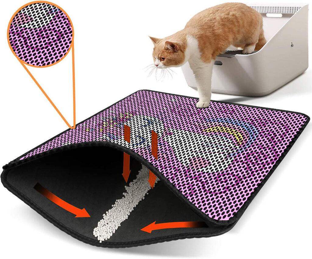 Aberto Design Prostorika za toalet za mačke Nrszn0161, 45 x 60 cm, Roze