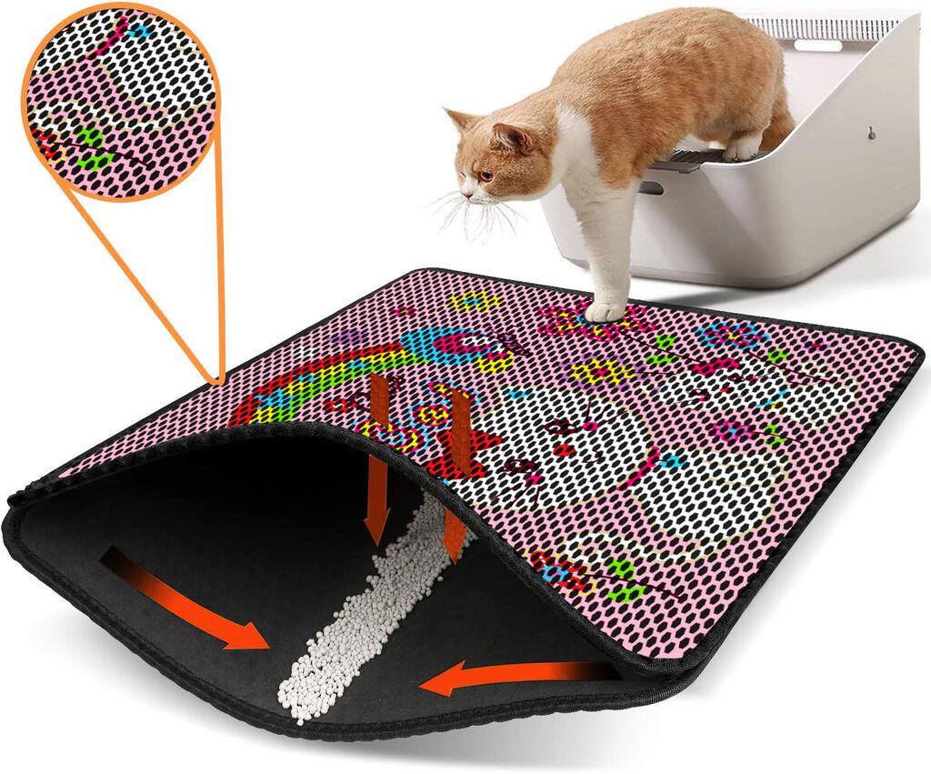 Aberto Design Prostorika za toalet za mačke Nrszn0047, 45 x 60 cm, Šarena