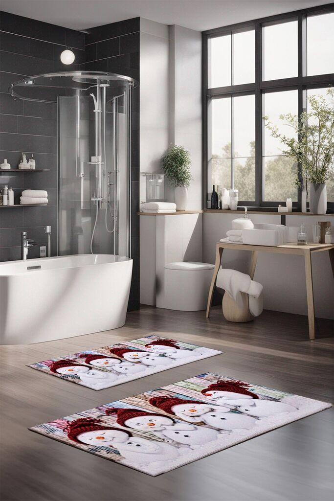 L'essentiel Maison Set prostirki za kupatilo CT-5379, 2 Komada, Bela