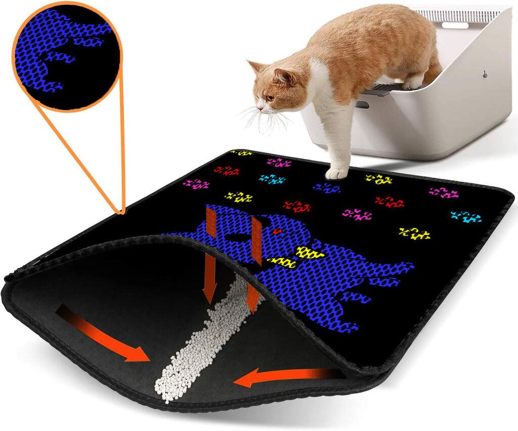 Aberto Design Prostorika za toalet za mačke Nrszn0103, 45 x 60 cm, Crna