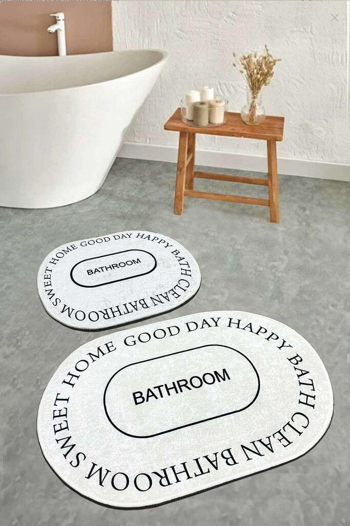 L'essentiel Maison Set prostirki za kupatilo Baindos, 2 Komada, Bela