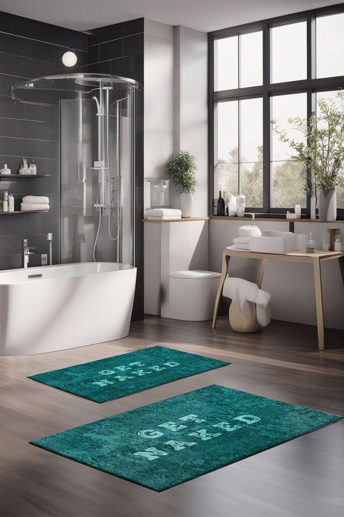 L'essentiel Maison Set prostirki za kupatilo CT-5401, 2 Komada, Tirkizna