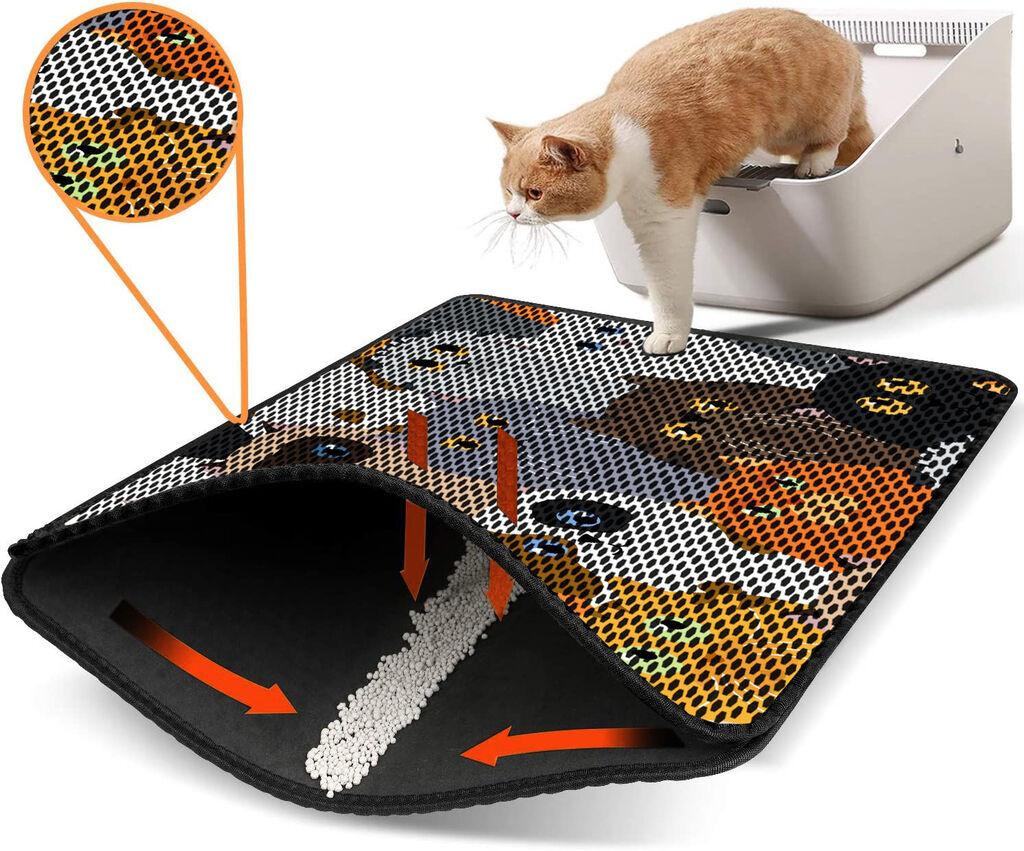 Aberto Design Prostorika za toalet za mačke Nrszn0008, 45 x 60 cm, Šarena