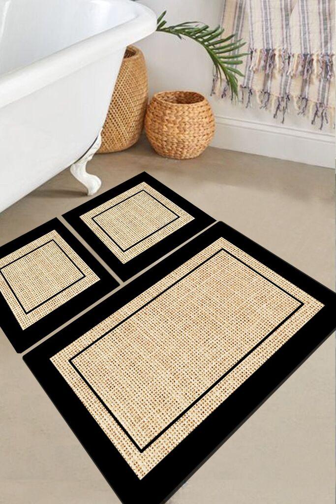 L'essentiel Maison Set prostirki za kupatilo Regona, 3 Komada, Bež