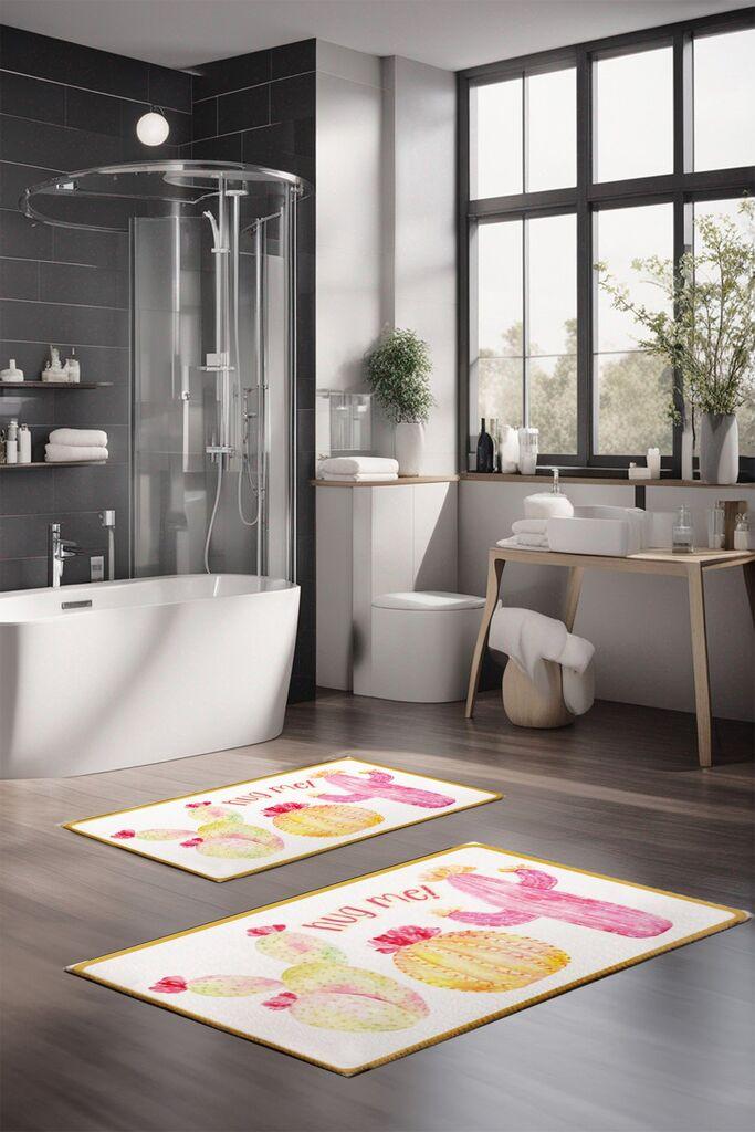 L'essentiel Maison Set prostirki za kupatilo CT-5280, 2 Komada, Šarena