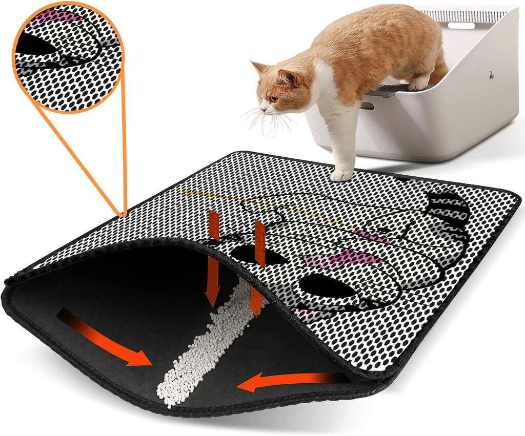 Aberto Design Prostorika za toalet za mačke Nrszn0138, 45 x 60 cm, Bela