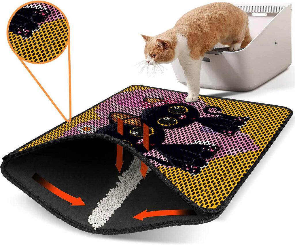 Aberto Design Prostorika za toalet za mačke Nrszn0073, 45 x 60 cm, Šarena