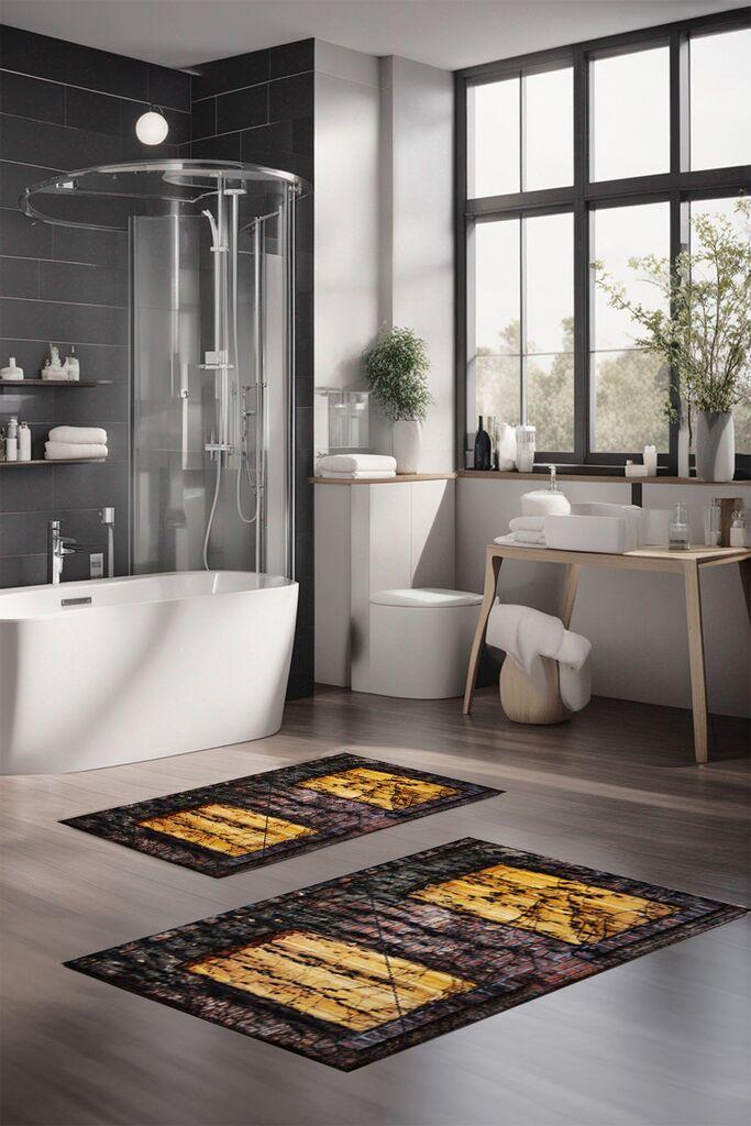 L'essentiel Maison Set prostirki za kupatilo CT-5148, 2 Komada, Šarena