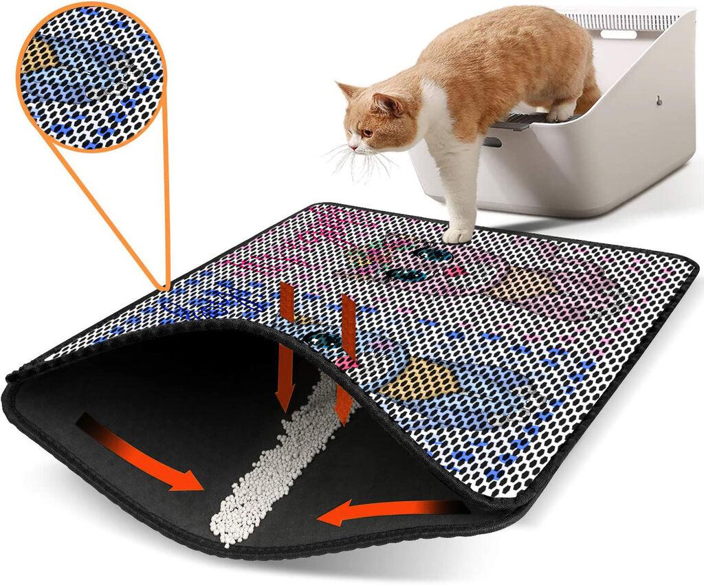 Aberto Design Prostorika za toalet za mačke Nrszn0197, 45 x 60 cm, Šarena