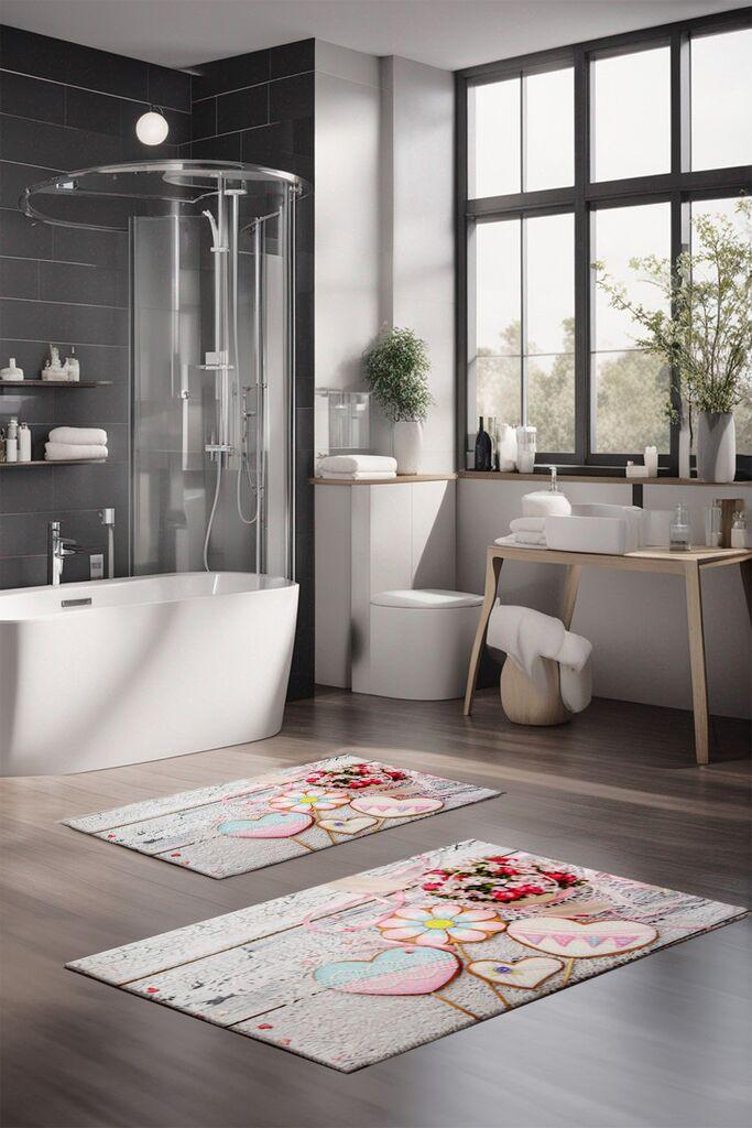 L'essentiel Maison Set prostirki za kupatilo CT-5213, 2 Komada, Šarena