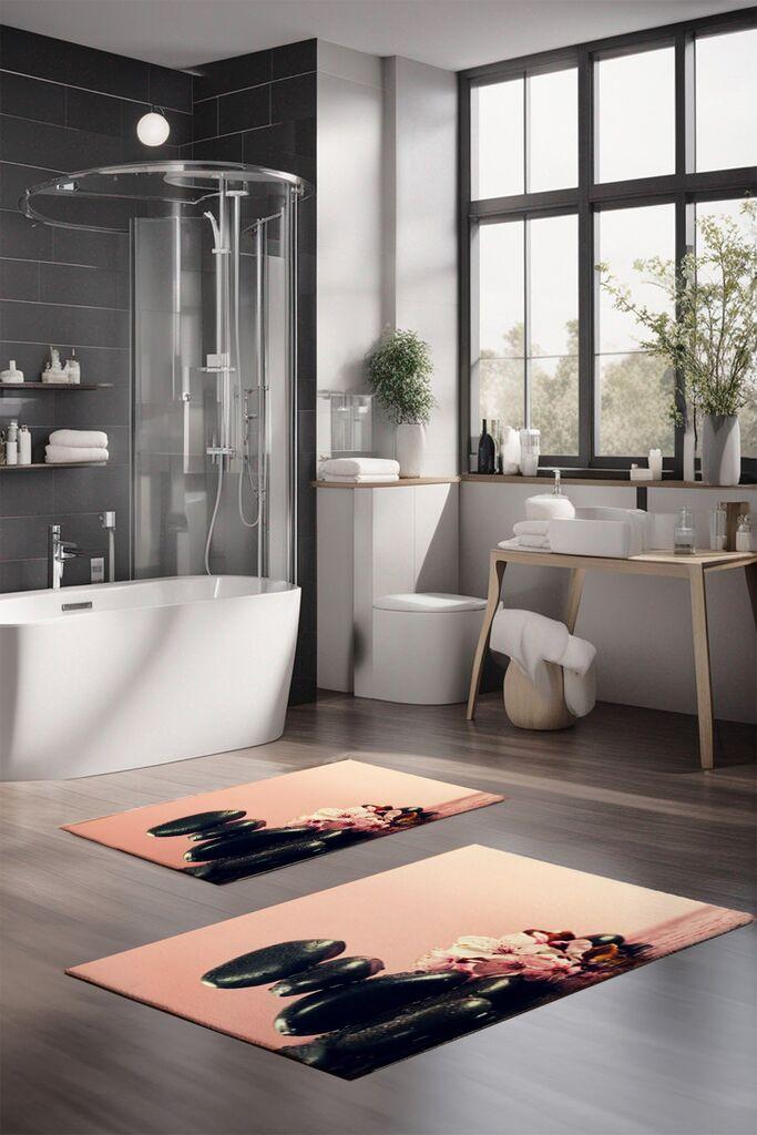 L'essentiel Maison Set prostirki za kupatilo CT-5184, 2 Komada, Šarena